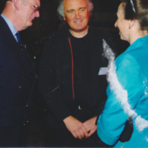 Da sinistra il Dr Geoffrey Lane, Fabio Torre e la Principessa Anna